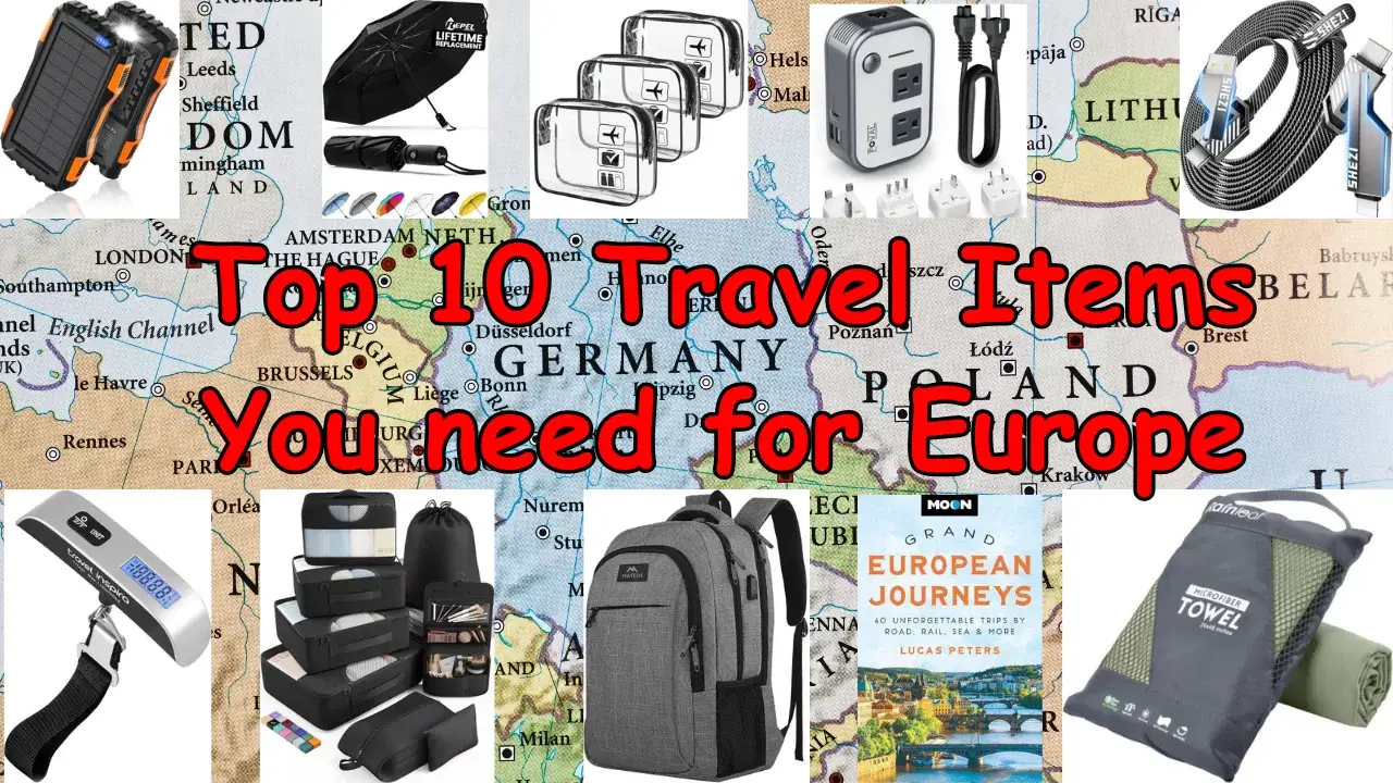 Top-10 Must Have Travel Essentials on Amazon for a European Adventure